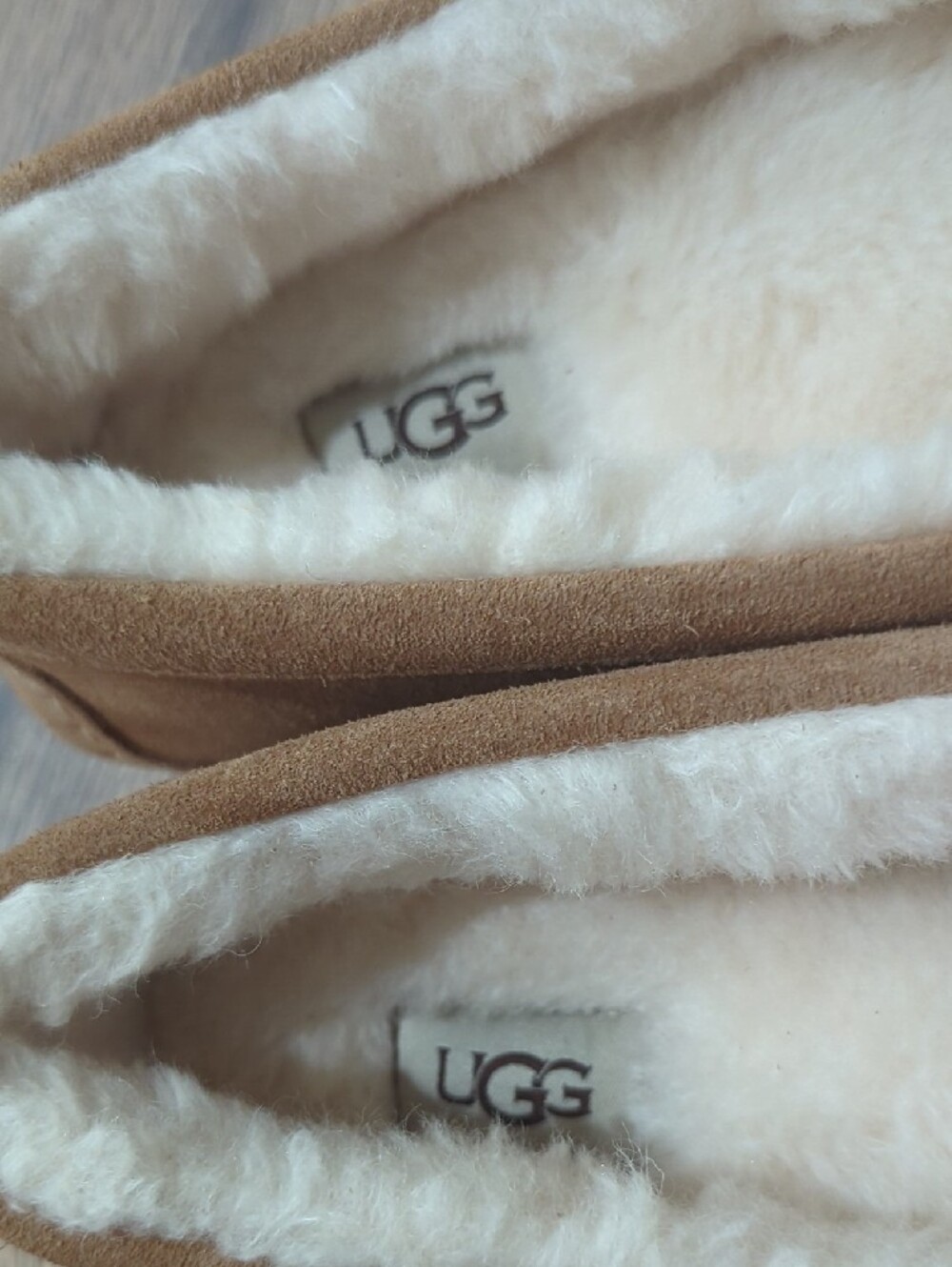NEW UGG Women's 11 Chestnut Brown Suede Shearling Loafers - Picture 5 of 14